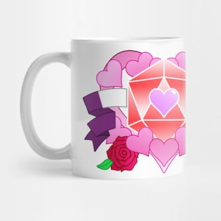 DiceHeart - Ace Banner, Red Dice Mug